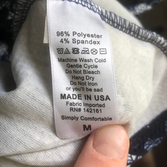 LuLaRoe Blue Floral Print Pleated Dress, Size M - Picture 6 of 6